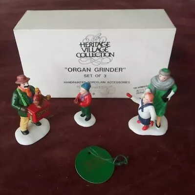 Dept 56 Heritage Village Accessories Organ Grinder Set 5957-9 MonkeyMusic • $10.95