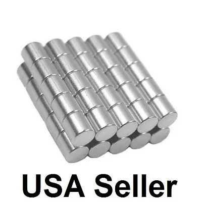 1/4 X 1/4 Inch Strong Neodymium Rare Earth Cylinder Magnets N48 Wholesale • $24.99