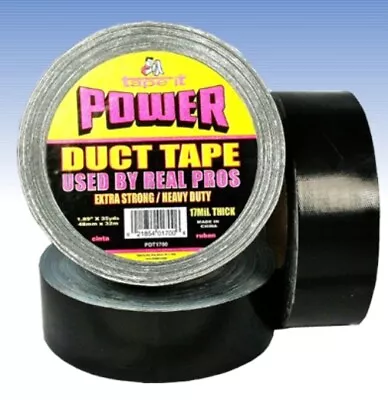 24 Rolls Of Heavy Duty Black Duct Tape - 1.89  X 35 Yds - 17 Mil • $90