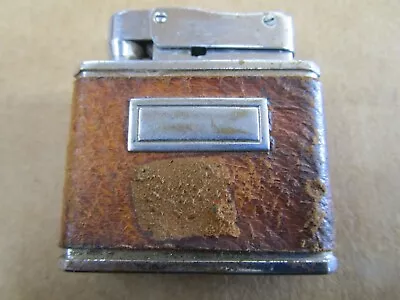 Old Vintage Leather Wrapped Mastercraft Lighter Needs Wick Sparks Nicely • $9.34