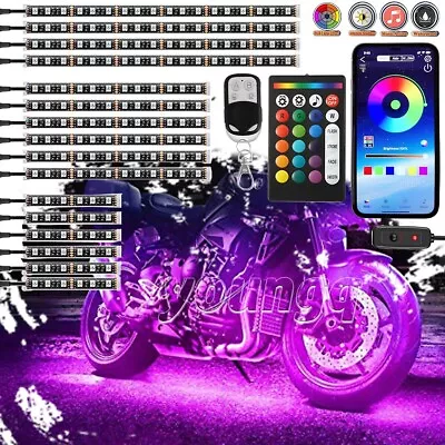 16X Motorcycle LED Light Underglow Body Neon Strip Bluetooth For Harley-Davidson • $69.99