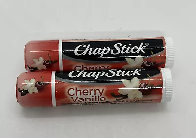 Lot Of 2 ChapStick CHERRY VANILLA Skin Protectant Lip Balm RARE Free Shipping • $19.99