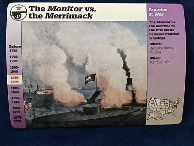 THE MONITOR VS THE MERRIMACK (America At War) Groiler STORY OF AMERICA Card  • $4.49