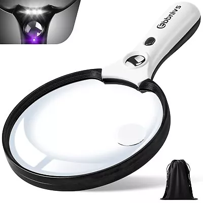 Large Magnifying Glass With Light Magnifier 10X 20X 45X Handheld Illuminated... • $44.94