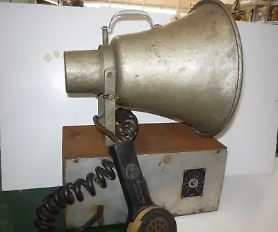 Vintage Military Hand Held Microphone Hand No. 7  With HORN SPEAKER  Movie Prop • $74.50