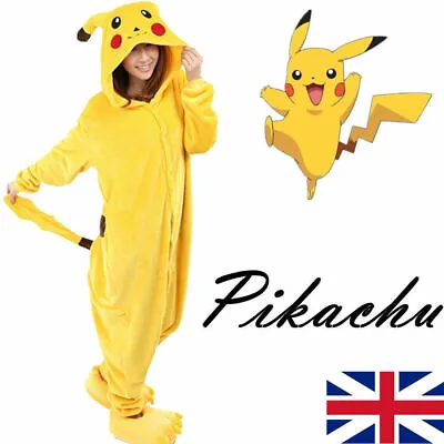 Boys Girl Animal Pyjamas Pikachu Onesie11 Kids Cartoon Charmander Costume Pyjama • £11.49