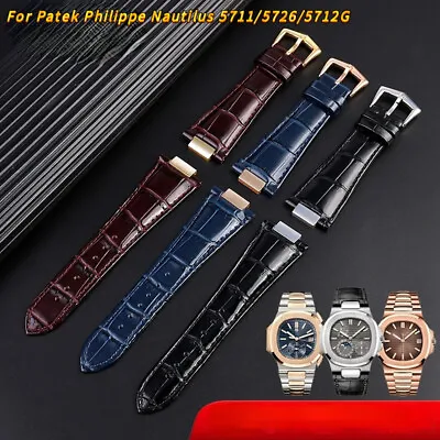 25X13mm Notch Leather Watch Strap For Patek Philippe Nautilus 5711 5726 5712g • $38.66