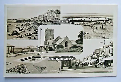 Postcard - BURNHAM-ON-SEA Mulitview SOMERSET - Frith's RP - ST.ANDREWS (RLC1-7) • £1.99