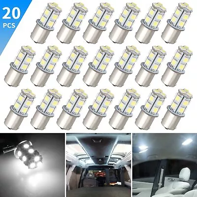 20x Super White 1156 BA15S 13-SMD RV Camper Trailer LED Interior Light Bulbs 12V • $13.48