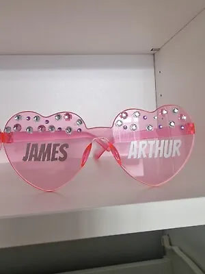 James Arthur Personalised Hand Decorated Love Heart Glasses  • £7