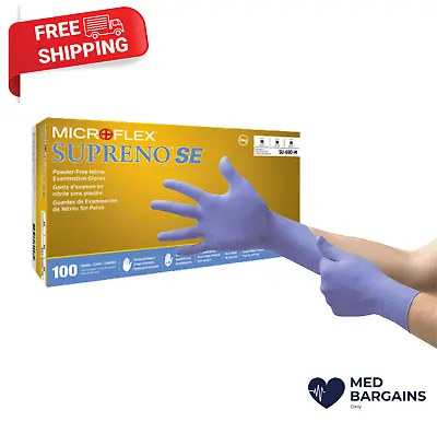 Microflex SU690L Supreno SE Powder-Free Nitrile Exam Large Gloves - 100CT • $18.95