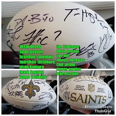 New Orleans Saints Signed Football By Kamara Ingram Brees Lattimore & More • $4500