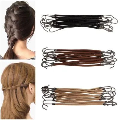 Thick/Curly Bungee Women Hook Ponytail Hair Bands Hair Hooks Hair Styling Tools • £3.59