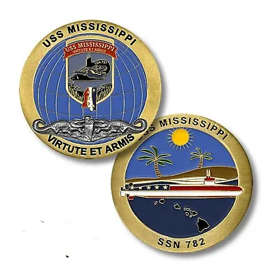 Navy Uss Mississippi Ssn-782  1.75  Submarine   Challenge Coin • $39.99
