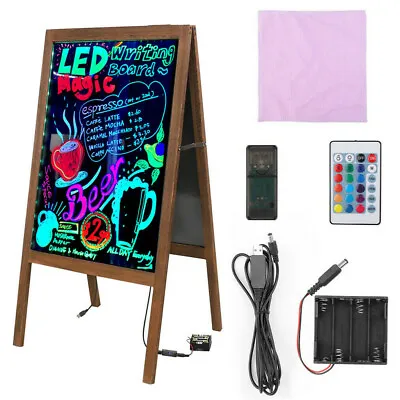 LED Light Advertising Message Writing Board A Board Pavement Sign Display Stand • £41.97