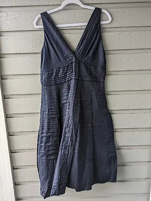 Zara Woman Black Pleated Structured Sleeveless Dress Women's Size Large  • $13.50