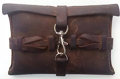 Brown Leather Pouch Wallet Change Purse Unisex Handmade Custom Design • $49
