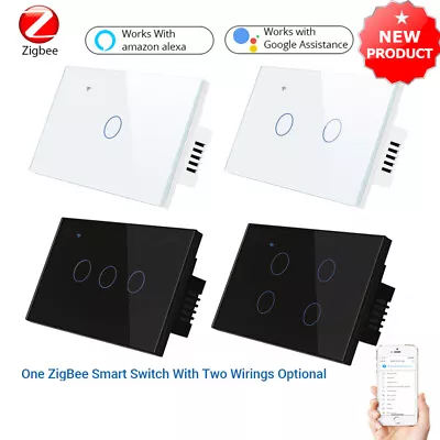 ZigBee Smart Home Wall Touch Light Switch Neutral/ No Neutral For Alexa Google • $34.99