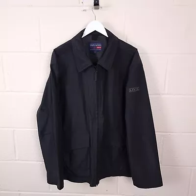 Levi's Jacket Mens XL PVC Collared Full Zip Coat Rubberized Black Vintage 90s • $62.04