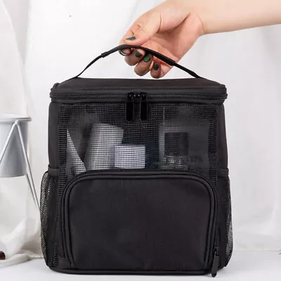 Portable Mesh Shower Storage Bag Tote Handle Bath Organizer For Travel Camping • $15.03