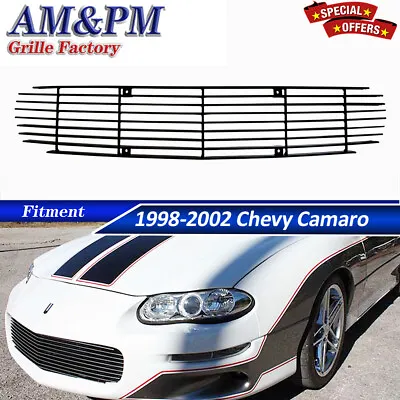 Fits 1998-2002 Chevy Camaro Upper Black Billet Grille Grill Insert 2001 2000 99 • $55.99