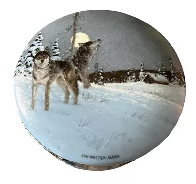 Music Trinket Box Arctic Wolves Moon John Van Zyle ON THE EDGE Princeton Gallery • $14.97