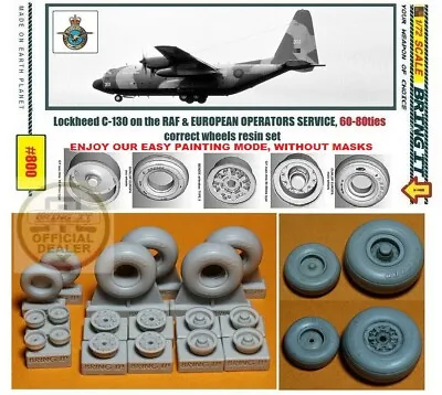 1/72 BI 800 Lockheed C-130 Wheels RAF & European Operators Circa 60-80 XX • $25