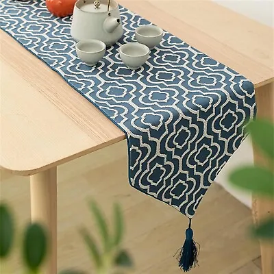 Elegant Table Runner Jacquard Runner Tablecloth Narrow For Home Table Decor • £9.99