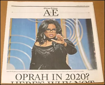 $9.99 • Buy 1/9/2018 Chicago Tribune Newspaper Oprah Winfrey Golden Globe Awards #MeToo