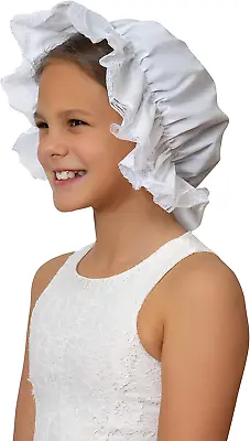 Skeleteen White Mob Cap Accessory - Grandma Night Bonnet Colonial Costume Nightc • $17.88