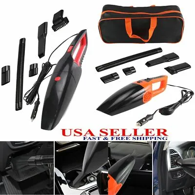 12V Car Vacuum Cleaner 120W Mini Portable Wet Dry Handheld Duster Storage Bag • $7.19