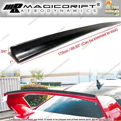 Add-on Gurney Flap Wickerbill Lip For Rear Trunk Spoiler GT Wings 170cm 69  Long • $47.39