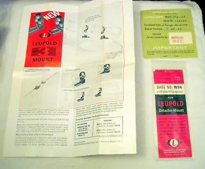 Misc LOT Vintage Gun Manuals Leupold Eley Weaver  Herter's- Please See Photo • $8