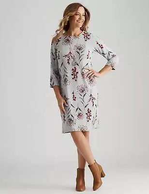 MILLERS - Womens Dress -  3/4 Sleeve Brushed Knee Length Dress • $18.49