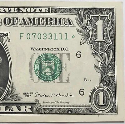 Triple 1s Double 3s 0s Star Note $1 One Dollar Bill Fancy Serial Number • $7.95