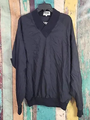 Ping Golf Outerwear Mens Large Black Vintage Pullover Windbreaker Sweatshirt • $24.99