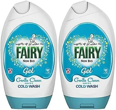 Fairy Non Bio Washing Liquid Gel For Sensitive Skin Twin Pack 2 X 24 Washes • £20