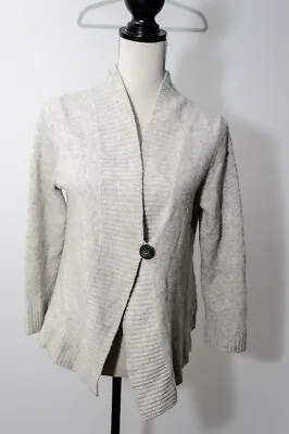 J Crew Gray Cashmere Wool Blend Single Button Cardigan Sweater Womens Large J. • $25