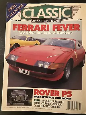 £4 • Buy Classic And Sportscar Magazine February 1995 Ferrari Daytona Rover P5 Alfasud