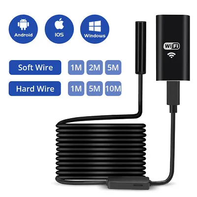 Endoscopes Wifi Soft Hard Cable 8mm Borescope Inspection USB Endoscope Camera • $19.66