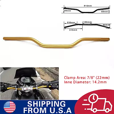 7/8  22mm Handlebar Cafe Racer Universal Low Rise For Pit Dirt Bike ATV Gold • $30.99