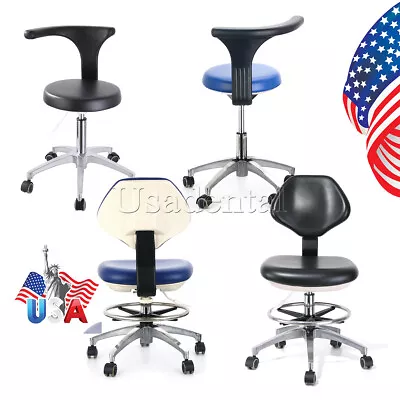 Dental Mobile Chair Dentist Medical Doctor Adjustable Chair+Backrest Rolling • $110.39