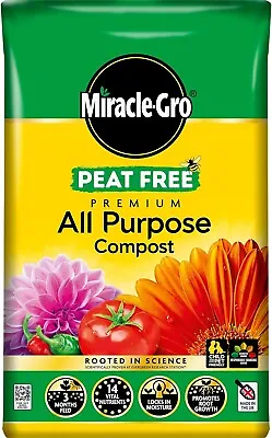 Miracle Gro 40L All Purpose Enriched Compost Home Garden Planting Growing Soil • £9.99