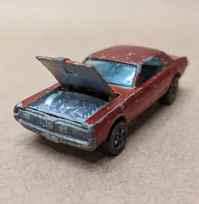 Vintage 1967 Hot Wheels Redline Custom Cougar Orange Mattel Hong Kong • $39.99