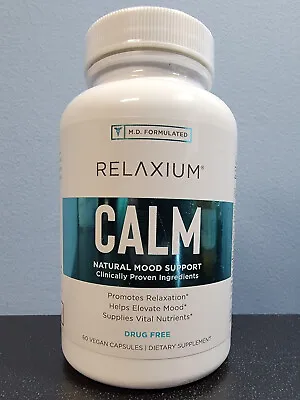 Relaxium Calm 60 Vegan Capsules - Natural Mood Support - New  Sealed! Exp 3/2025 • $12.88