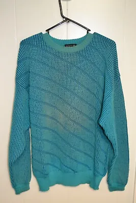 Vintage DEMETRE 100% VIRGIN WOOL SKI RACING SWEATER PULLOVER MEN'S L Apres SKI • $35