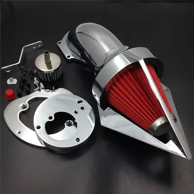 Spike Air Cleaner Intake Filter Kit For Honda Vtx1300 Vtx 1300 1986-2012 Chrome • $101.79