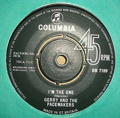 GERRY AND THE PACEMAKERS ~  I`M THE ONE ~ Original 7  Vinyl  SINGLE 1964 • £2.50
