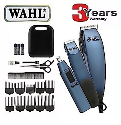 Wahl Corded Hair Clippers Cordless Beard Nose Trimmer Complete Grooming Gift Set • $43.55