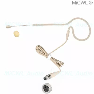 Skin Color 415 Condenser Microphone For AKG  Samson Wireless TA3F Mini 3Pin XLR • $17.75